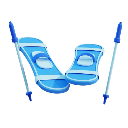 Ski  3D Icon