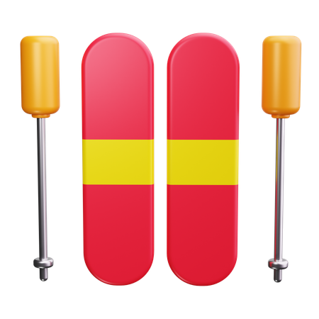 Ski  3D Icon