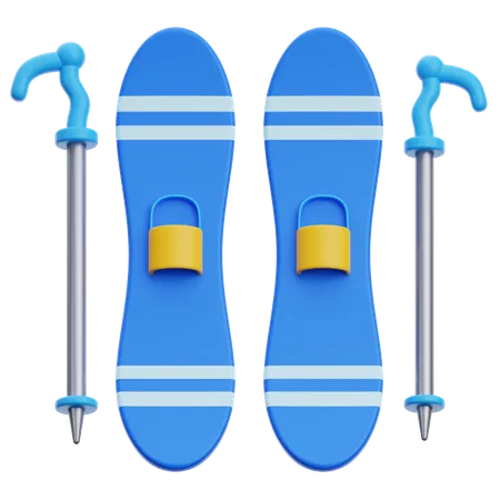 Ski  3D Icon