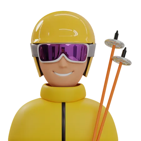 Ski  3D Icon