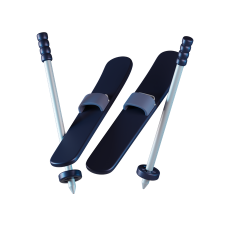 Ski  3D Icon