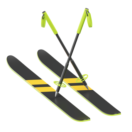 Ski  3D Icon