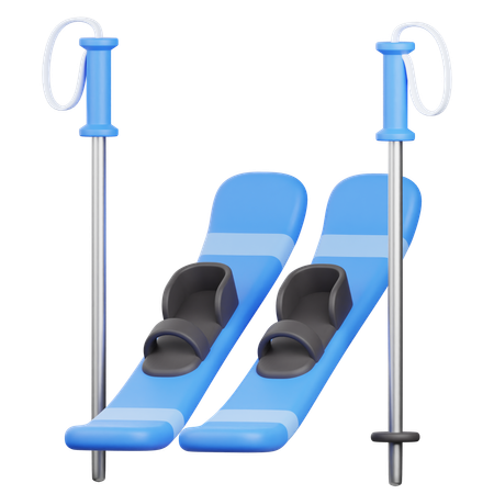 Ski  3D Icon
