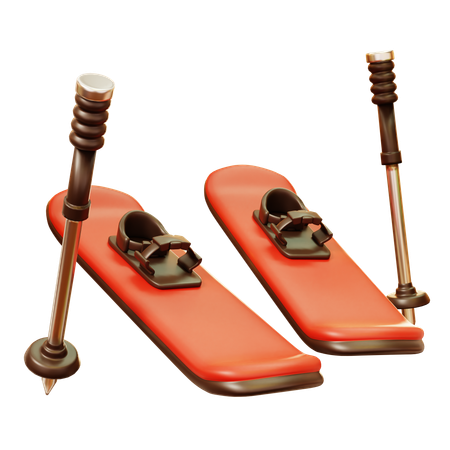 Ski  3D Icon