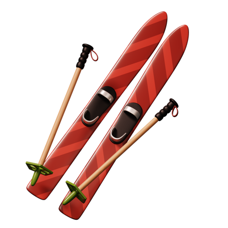 Ski  3D Icon