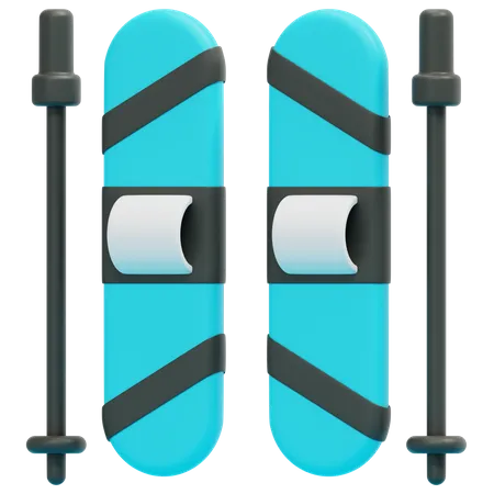 Ski Board  3D Icon