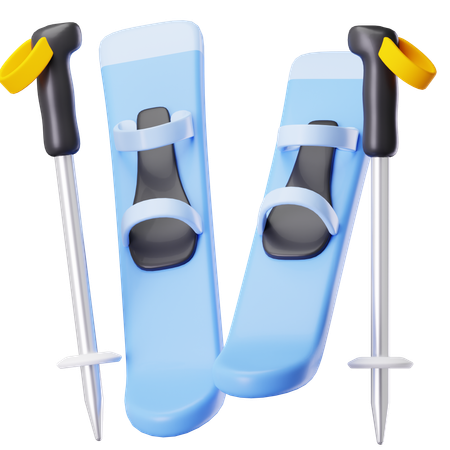 Ski Board  3D Icon