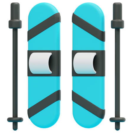 Ski Board  3D Icon