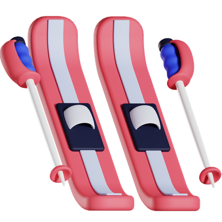 Ski Board  3D Icon