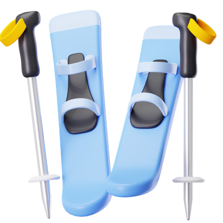 Ski Board  3D Icon