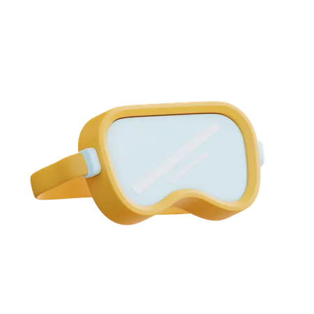 3 D Illustration Ski Goggle 3D Icon