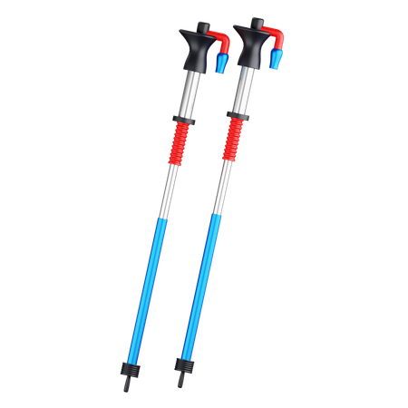 Ski Poles  3D Icon