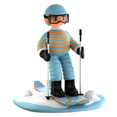 Skifahren  3D Icon