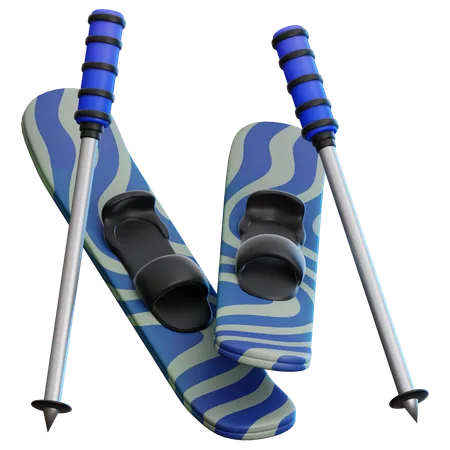 Skiing  3D Icon