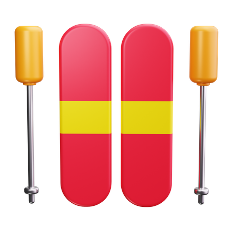 Skiing  3D Icon