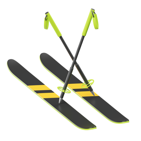 Skiing  3D Icon