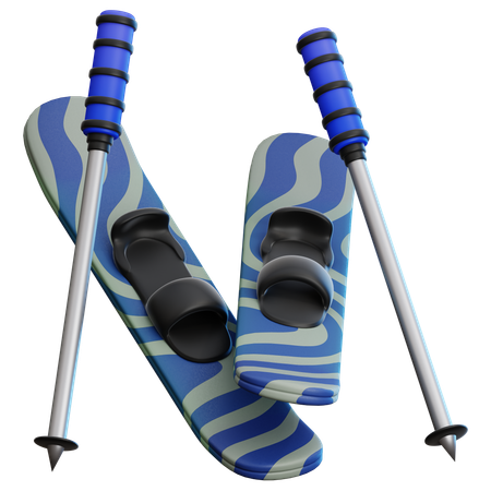 Skiing  3D Icon