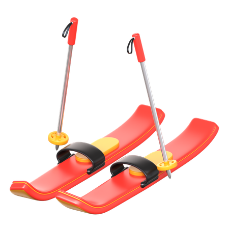 Skiing  3D Icon