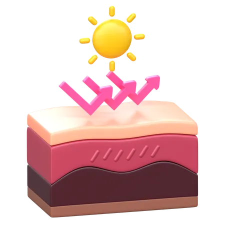 Skin UV Protection  3D Icon