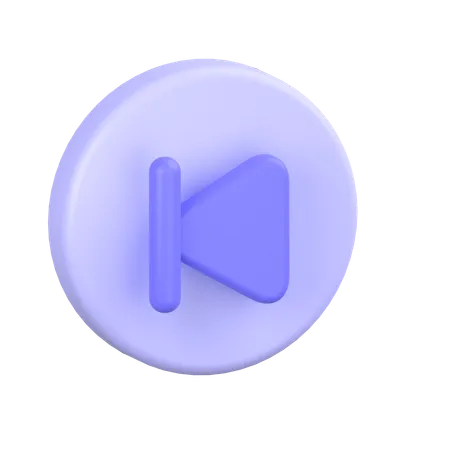 Skip Back  3D Icon