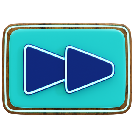 Skip Button  3D Icon