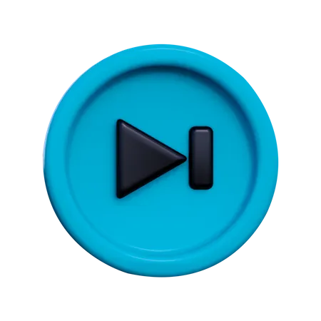 Skip Button  3D Icon