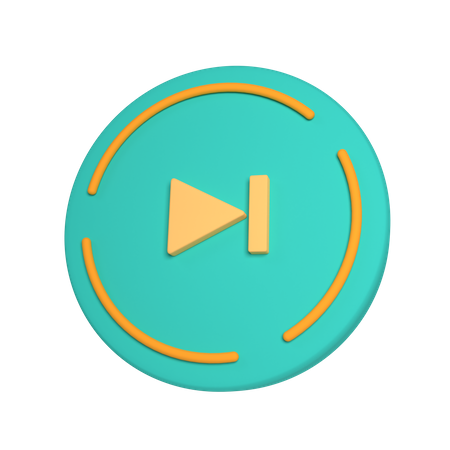 Skip Button  3D Icon