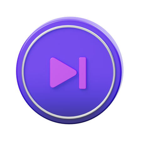 Skip Button  3D Icon