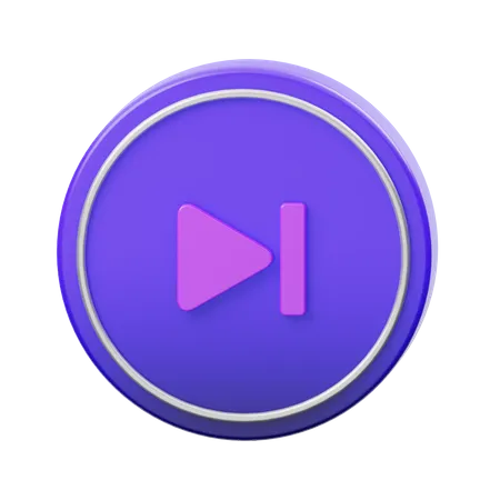 Skip Button  3D Icon