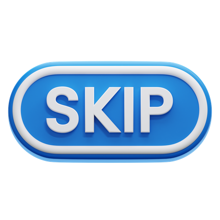 Skip Button  3D Icon