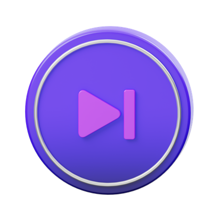 Skip Button  3D Icon