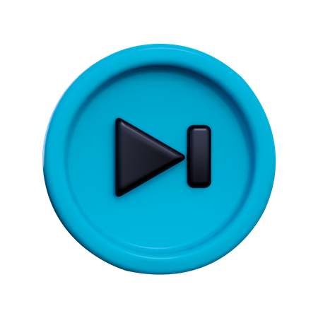 Skip Button  3D Icon