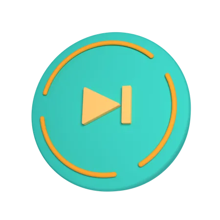 Skip Button  3D Icon