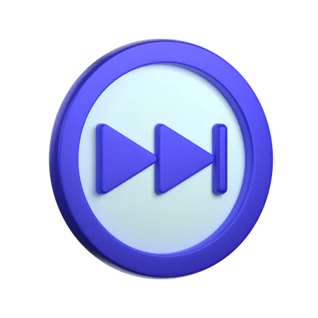 Skip Forward Button  3D Icon