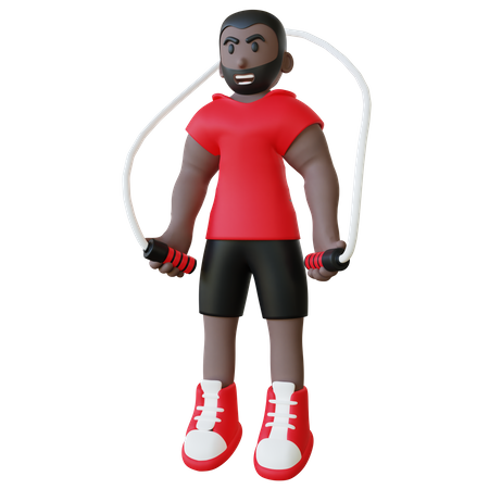 Skipping Rope Man  3D Icon