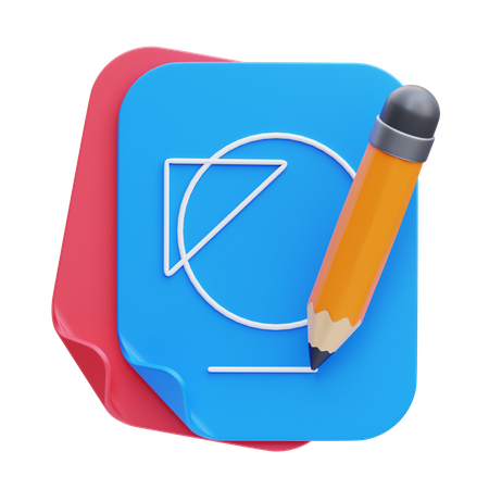 Skizzieren  3D Icon