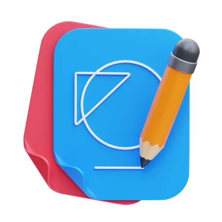 Skizzieren  3D Icon