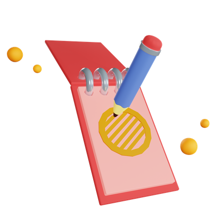 Skizzenbuch  3D Icon