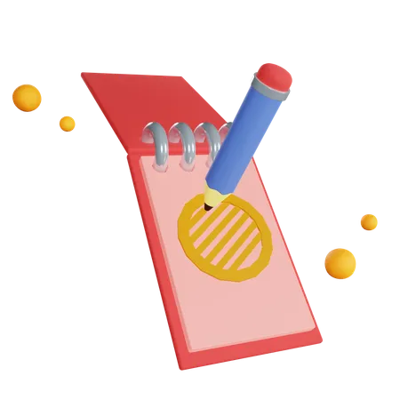 Skizzenbuch  3D Icon