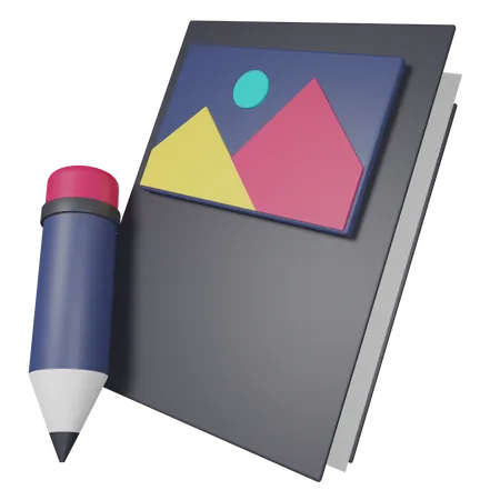 Skizzenbuch  3D Icon