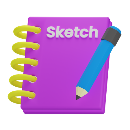 Skizzenbuch  3D Icon