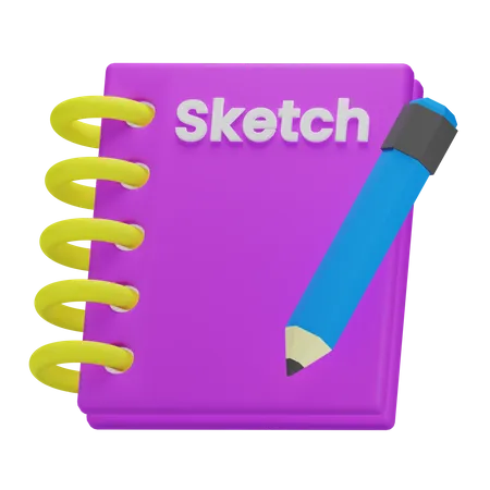 Skizzenbuch  3D Icon