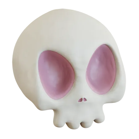 3 D Skull Illustration 3D Icon