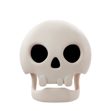 3 D Rendering Of Halloween Skull Icon 3D Icon