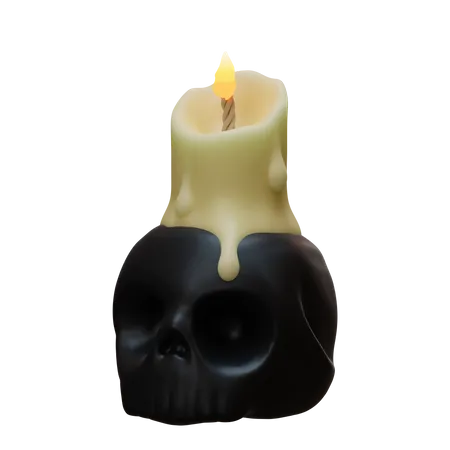 Skull Candle  3D Illustration