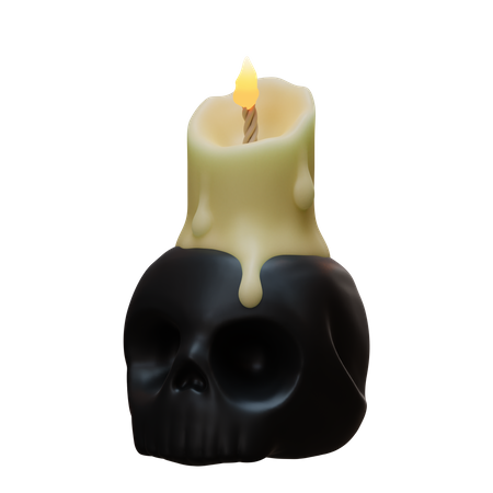 Skull Candle 3D Illustration