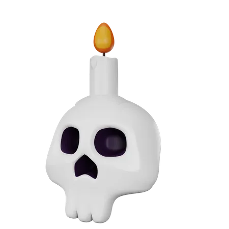 Skull Candle 3D Icon