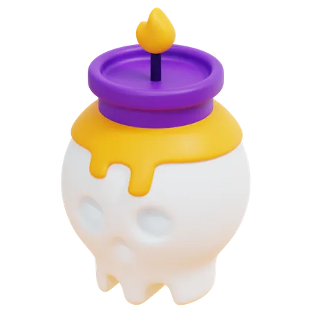 Skull Candle 3D Icon