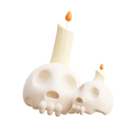 Skull Candle 3 D Icon 3D Icon