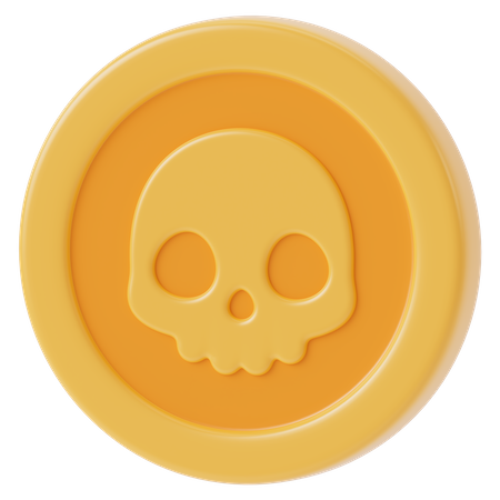 Skull Coin  3D Icon